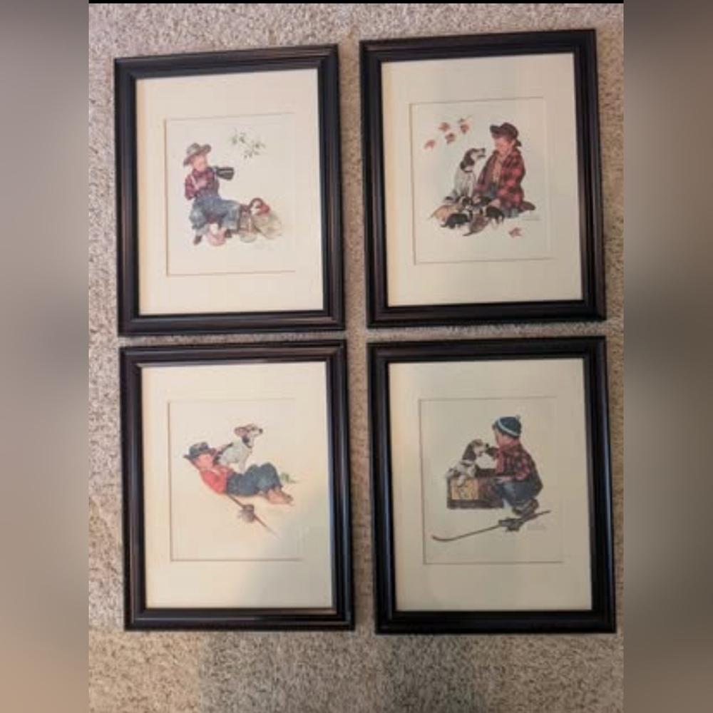 Norman Rockwell "Four Seasons" Framed Prints